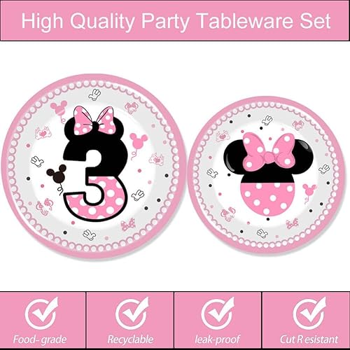 Miniatura 6 de 201 piezas de decoración rosa para fiesta de tercer cumpleaños, kit de guirnalda de arco de tres globos salvajes, telón de fondo de tercer