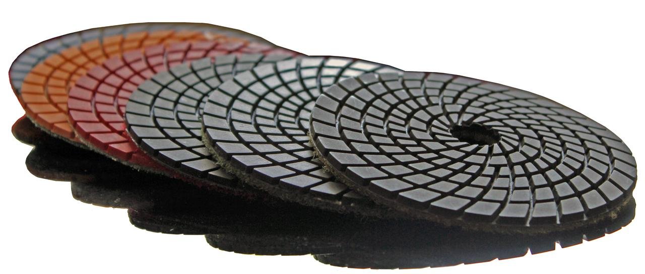 4" STADEA Granite Polishing Pads Set for Wet Sanding Polishing Granite/Granite Tile/Granite countertop polishing