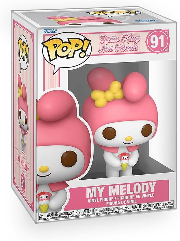 Epic Collectibles Hello Kitty and Friends - My Melody with Dessert Vinyl Figure Collectibles Bundle with Compatible Funko Pop Box Protector