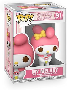 Epic Collectibles Hello Kitty and Friends - My Melody with Dessert Vinyl Figure Collectibles Bundle with Compatible Funko Pop Box Protector