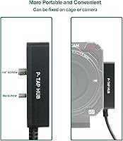 Vista 5 de Alvin's Cables D-tap Splitter P-Tap HUB Cable Dtap macho a tres puertos D tap hembra Cable divisor con roscas de tornillo para cámaras ARRI RED Z
