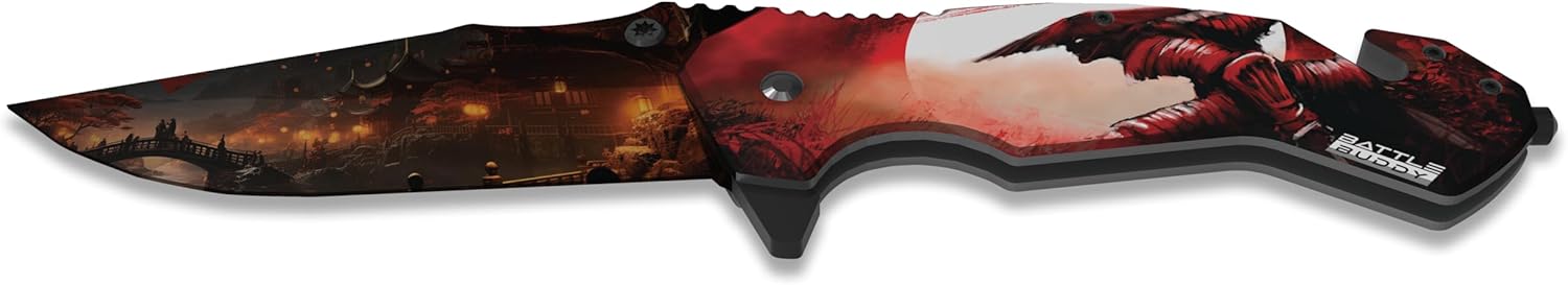 Funky Pocket Knife - Fun Camping & Hunting Accessories For Knife Collectors & Outdoorsmen, Abstract Designs & Graffiti Artwork Knife, 420 Stainless Steel Blade