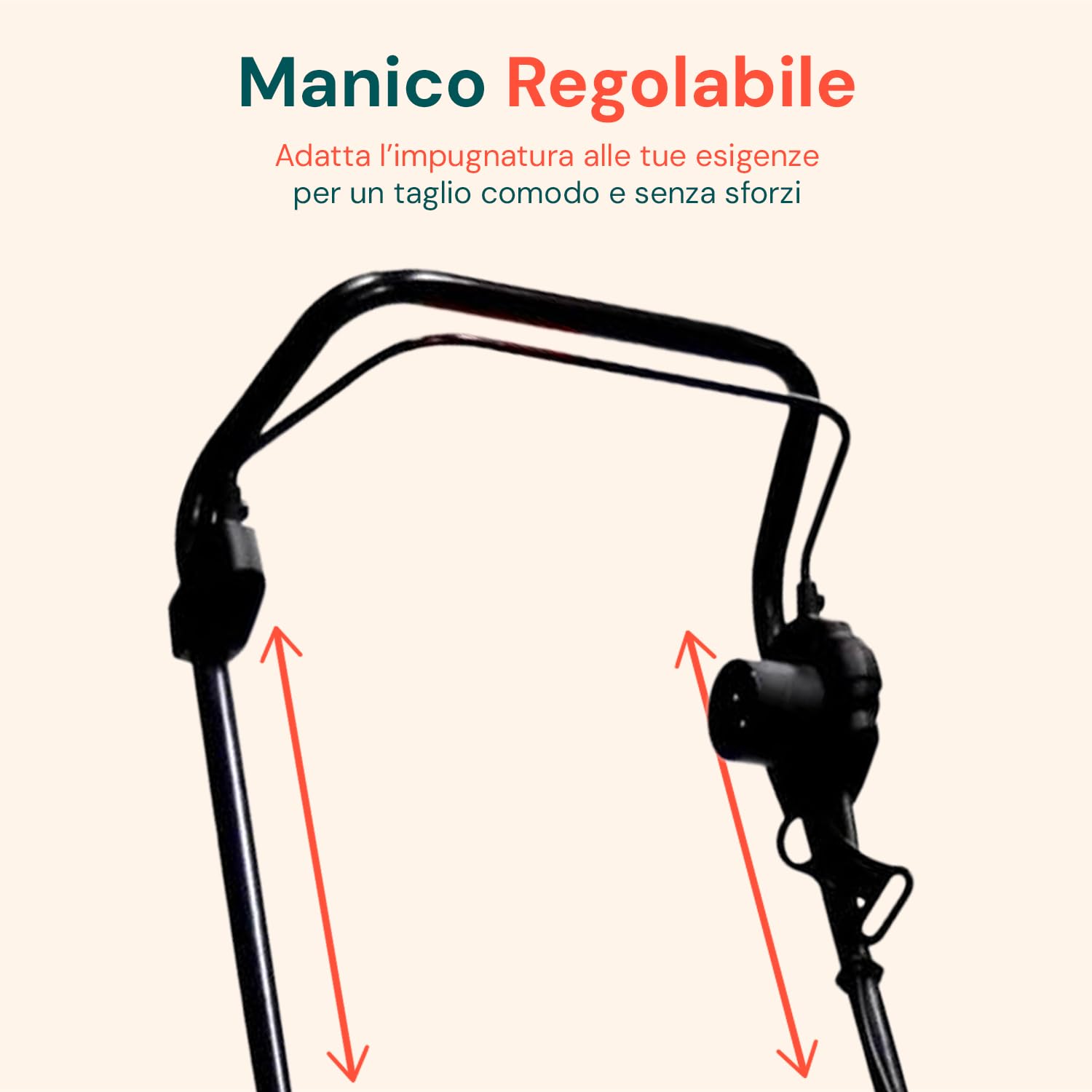 Avilia Cortacésped eléctrico de inducción – Cortacésped Ajustable con 5 Alturas de Corte, diámetro de Corte 380 mm, Velocidad 3000 RPM, 1600 W, 230 V, con Cesta de Recogida de 50 l, 143 x 105 x 55 cm