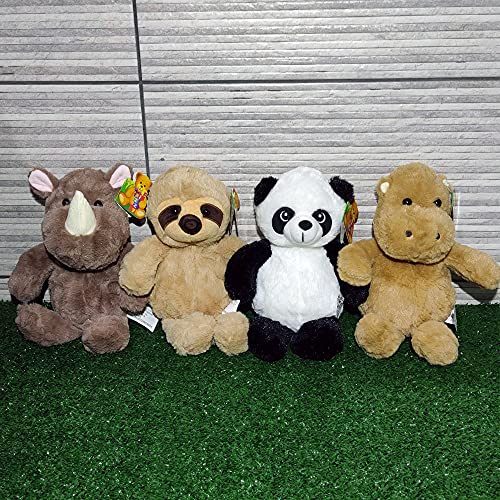 Rinoceronte de Pelúcia 25cm Animais da Selva Fizzy Toys FE7265