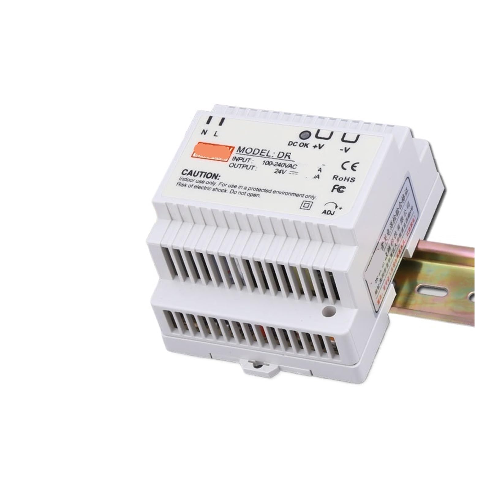 PWANUIGTE Rail Type Switching Power Supply DR-45-24V 15V 12V 5V Card Gauge Industrial(DR-45-12)