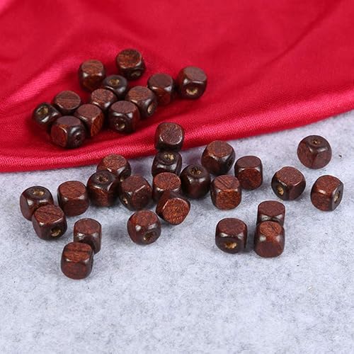Miniatura 8 de EXCEART 500 cuentas de madera cuadradas, espaciadoras, cuentas sueltas, cubos de joyería, accesorios para manualidades, aretes, pulseras, collares,