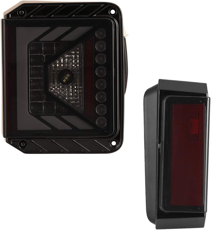 Winjet Renegade Series Compatible with [2007-2017 Jeep Wrangler] LED Tail Light… (Smoke)