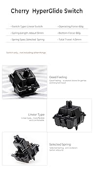 【美品】600k Ultraglide Cherry MX Black 110個 Amazon.com: KPREPUBLIC Cherry MX Hyperglide Black Switch for