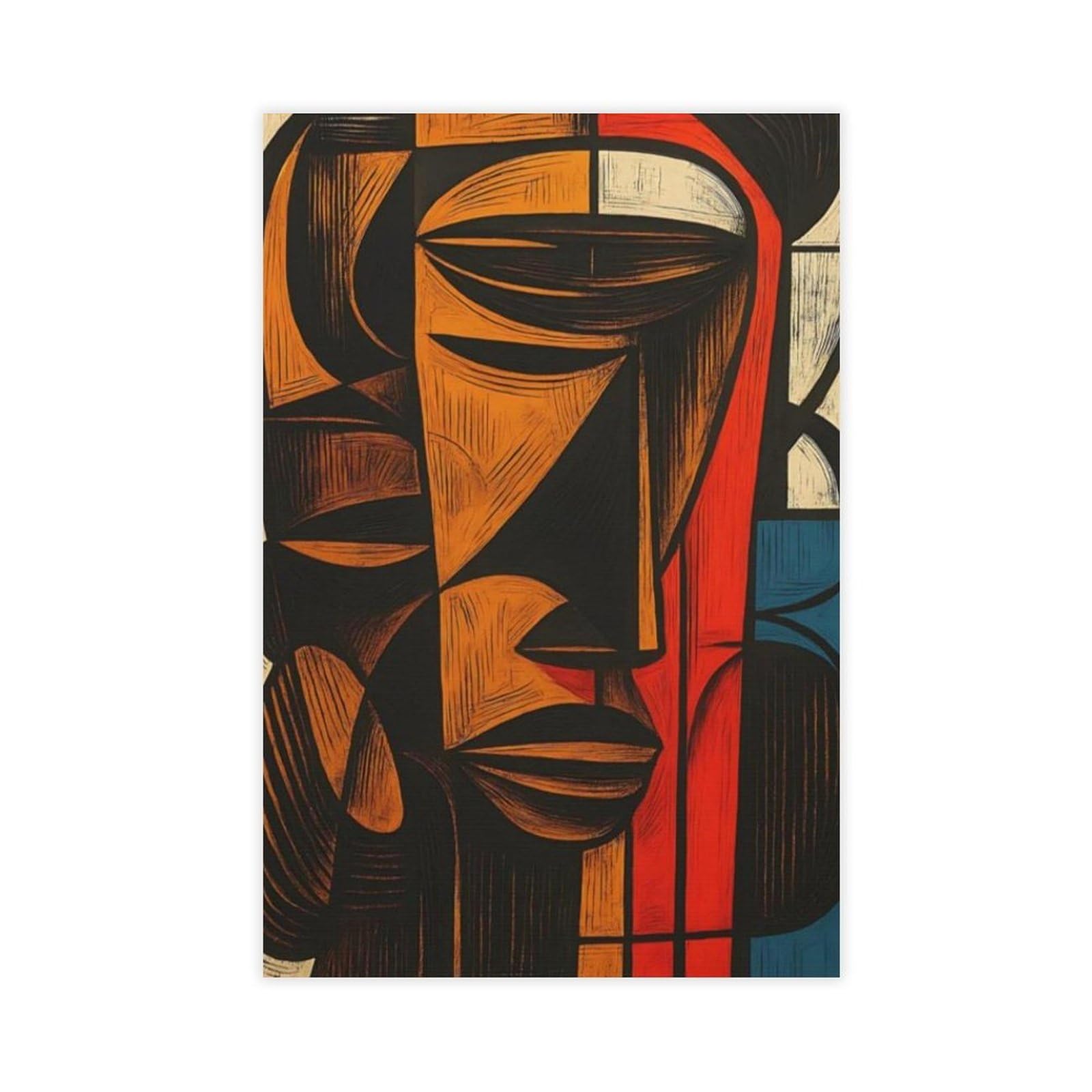 Utgn African Art, African Abstraction Canvas Poster Wall Art Print Picture Paintings 12X18inch(30X45cm)