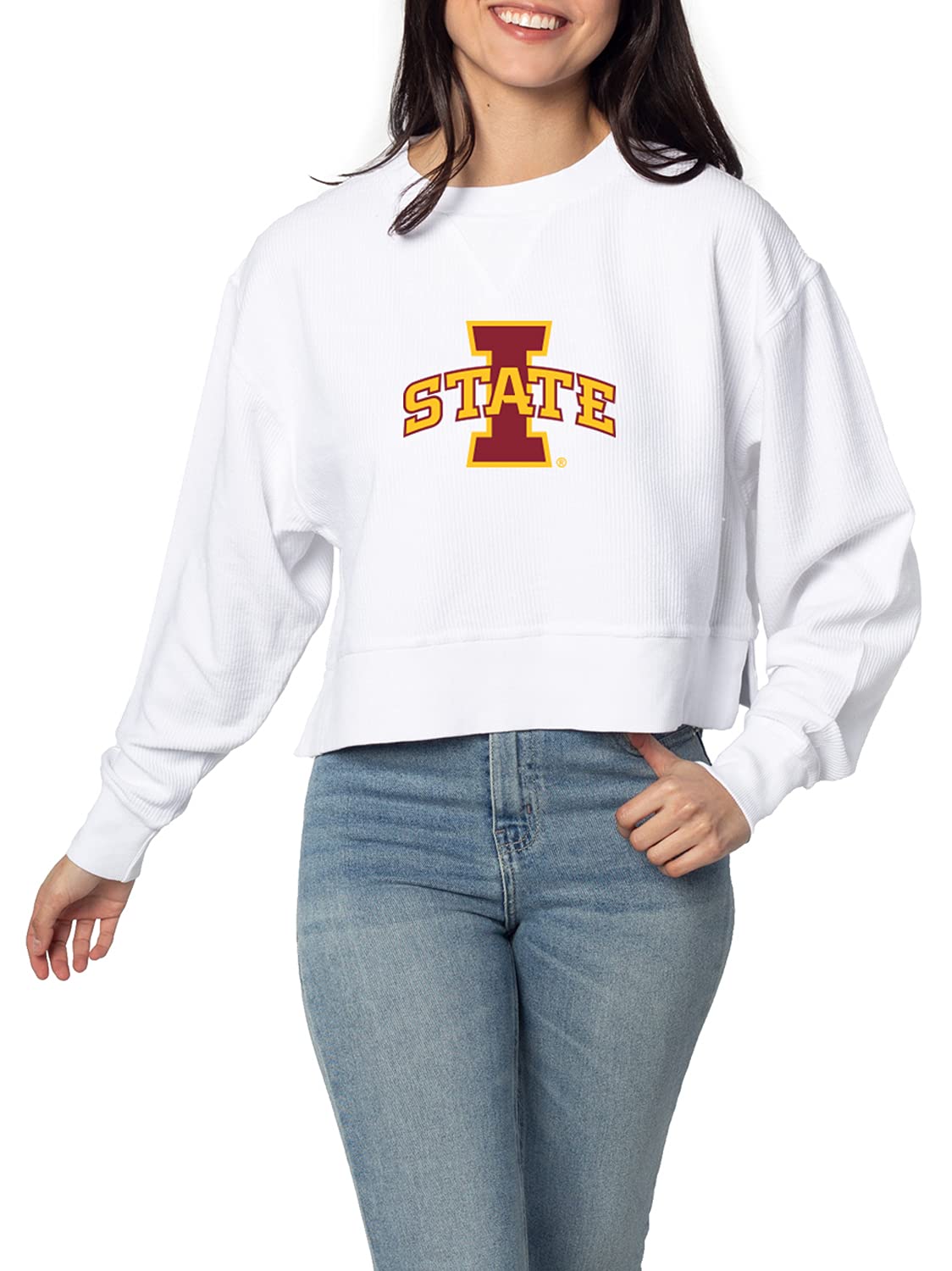 chicka-d NCAA womens Corded Boxy Pullover