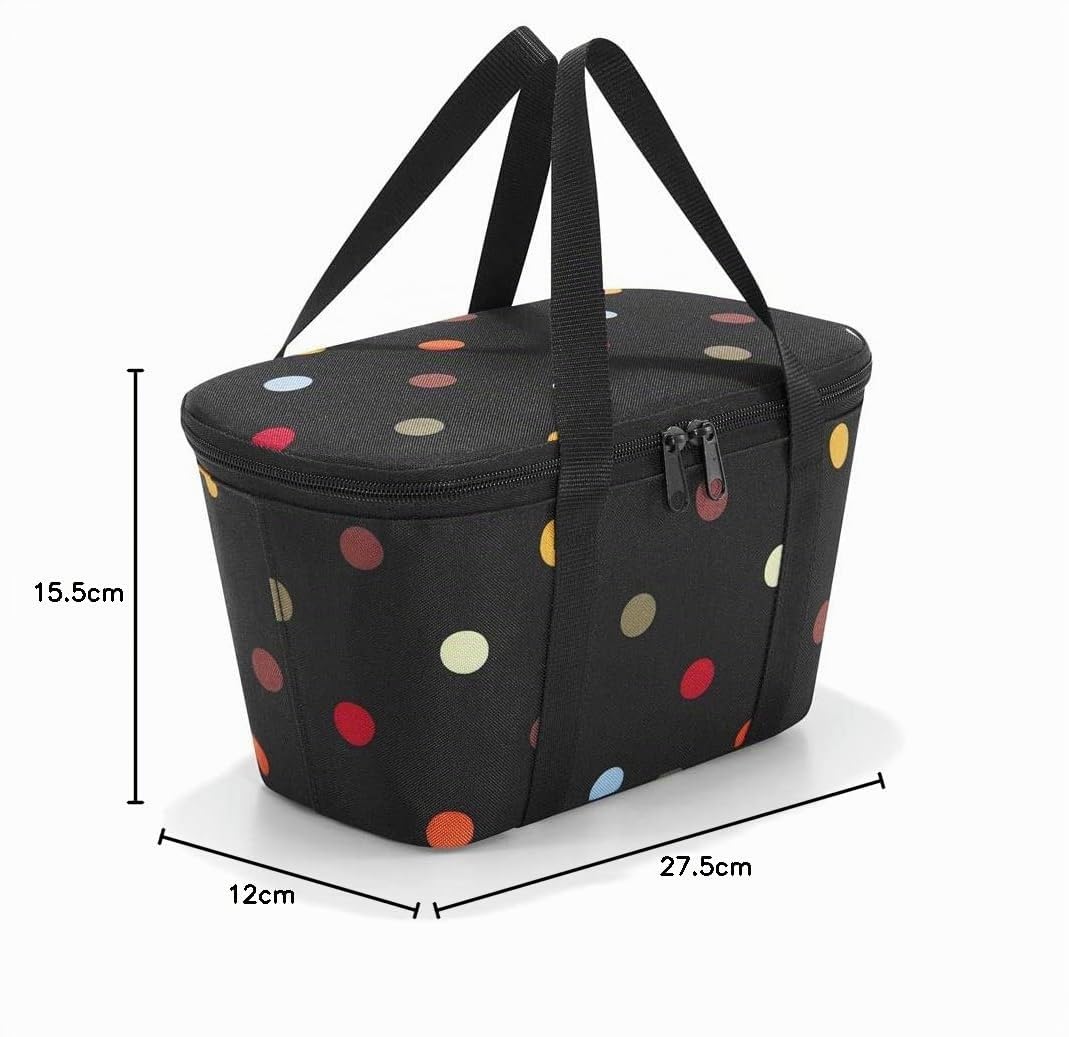 reisenthel Coolerbag XS Sac Isotherme de Voyage en Polyester à Pois 27,5 x 15,5 x 12 cm/4 l Dots (Pois Colorés)