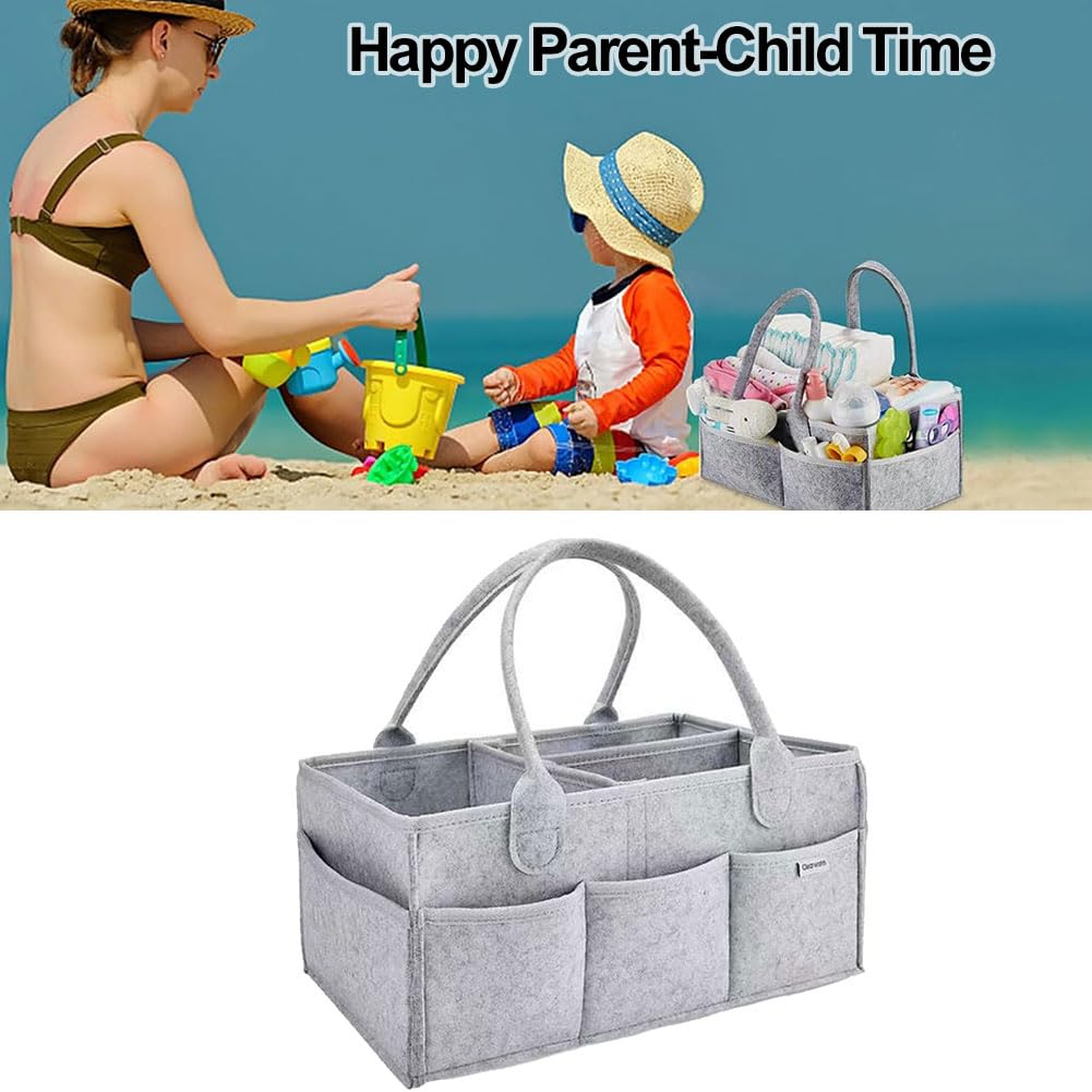 Comioke Organizador Pañales,Cesta Organizadora Bebe, Pañales Bolso Para Bebés, Correas para Pasear en Carrito Bebe, para Cambiar Toallitas Juguetes para la Ducha del Recién Nacido