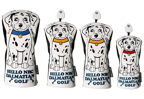 ゴルフカバー ヘッドカバー クラブセット ドライバー用カバー 440cc 460cc用カバー ウッド用カバー ユーティリティ用 UT用カバー 3点セット 4点セット 防水仕様 秋田犬 ハスキー ネコ コアラ サメ ライオン 蜘蛛 ダルメシアン