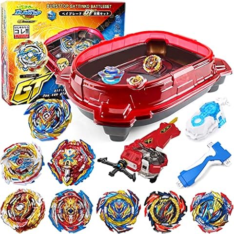 Bey Battling Top Burst Stadium Battle Set -- Complete Battle Game Set with stadium, 8 Bey Blades Toys & 2 Two-Way LR Launchers Grip Combat Battling Game Toys Birthday Gifts for 8-12 Boys Children Kids Cover