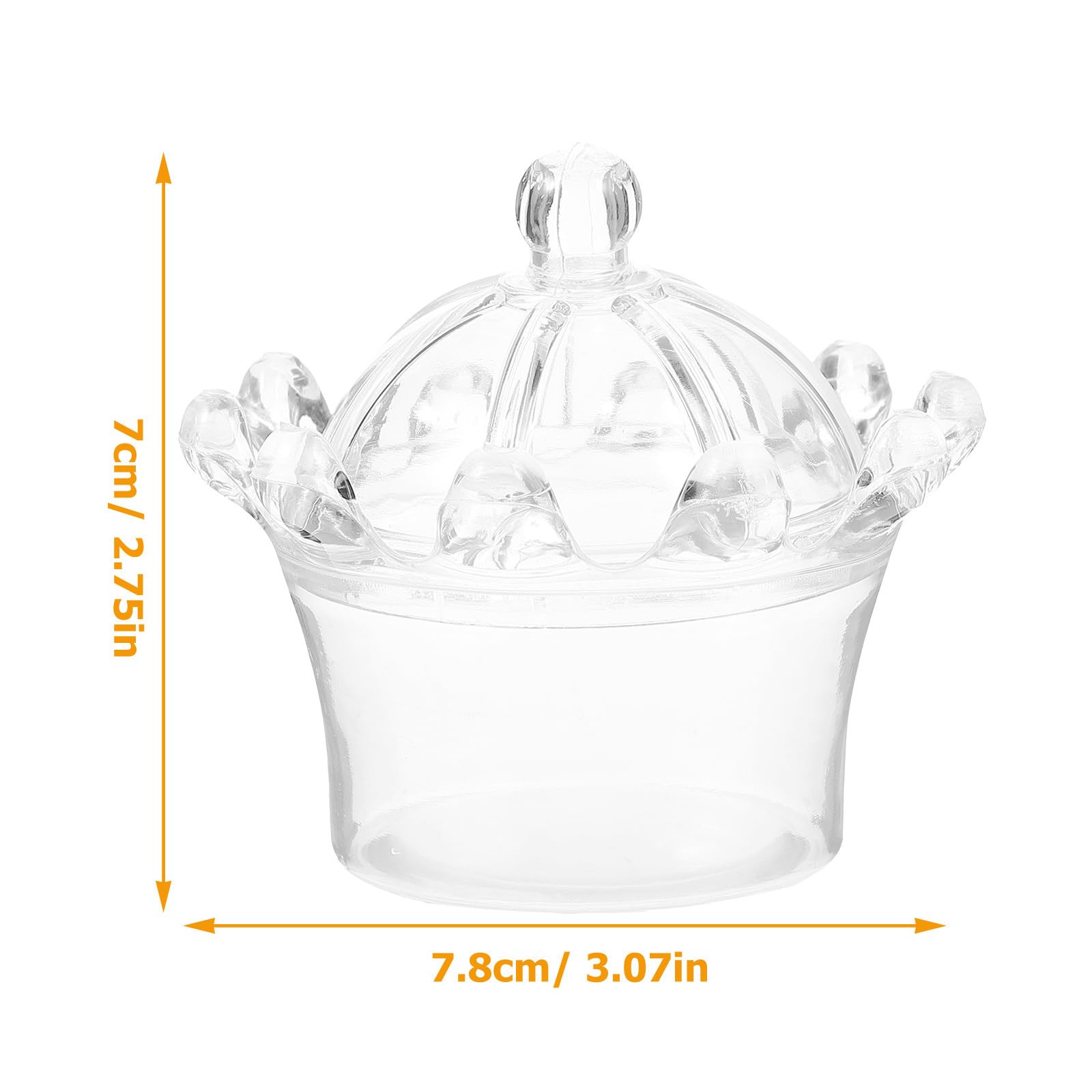 ibasenice 24 Stück Transparente Pralinenschachteln im Europäischen Stil mit Kronenform aus Ps für Hochzeiten und Festliche Anlässe Multifunktionales Design