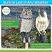 YAOSAN Hawk Decoy to Scare Birds Away - Owl & Hawk Garden Decoy Combo, 2X Protection Wind-Activated Bird Deterrent for Farms & Yards, 50% Larger Size (15