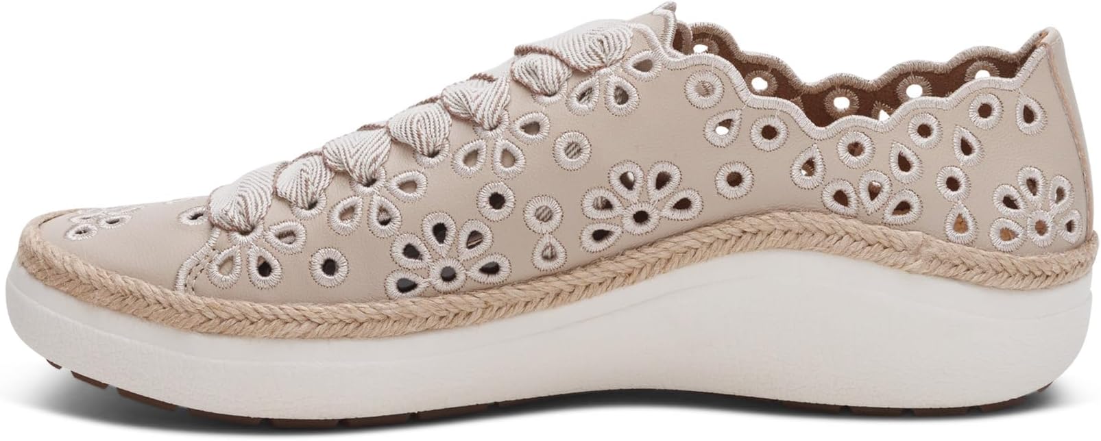 Aetrex Women Charlotte Orthopedic Lace-Up Sneakers - Arch Support Shoes Lightweight Leather Casual Sneakers for Women with Removable Insole, UltraSky Cushioning for All-Day Comfort