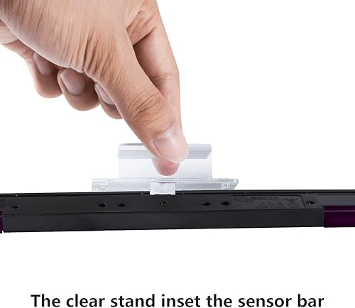 Vista 3 de Aokin Barra de sensor para Wii barra de sensor de rayos infrarrojos con cable de repuesto para consola Nintendo Wii y Wii U incluye soporte