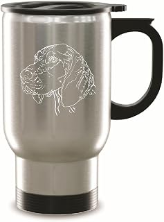 Gift for German Shorthaired Pointer Dog Lovers Chalk Dog Face Design 14oz Steinless Steel Travel Mug