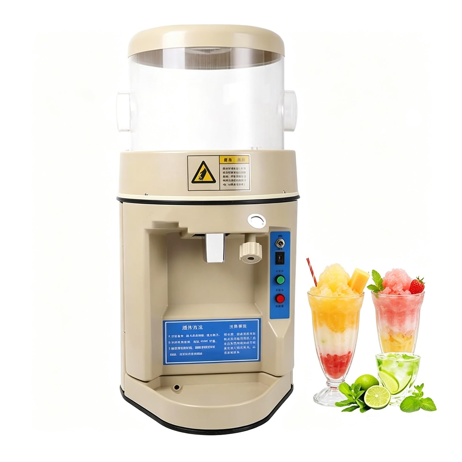 Xcscuk 440W Ice Breaker Machine, Commercial Electric Ice Crusher,With Startup Reverses Briefly Then Forward, For Sashimi Platter Base Ice
