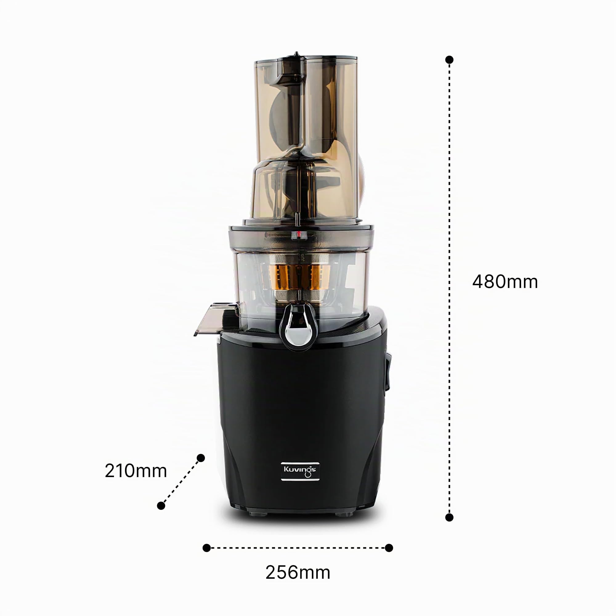 Kuvings - Entsafter REVO830 – Doppelmund, automatisches Schneidesystem – Schwarz