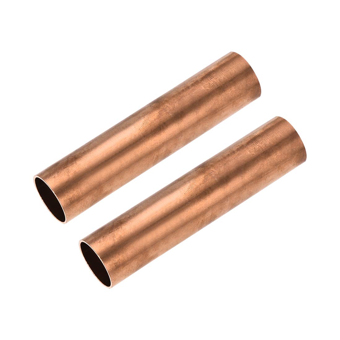 uxcell Copper Round Tube, 23mm OD 1mm Wall Thickness 100mm Length Straight Pipe Tubing 2 Pcs