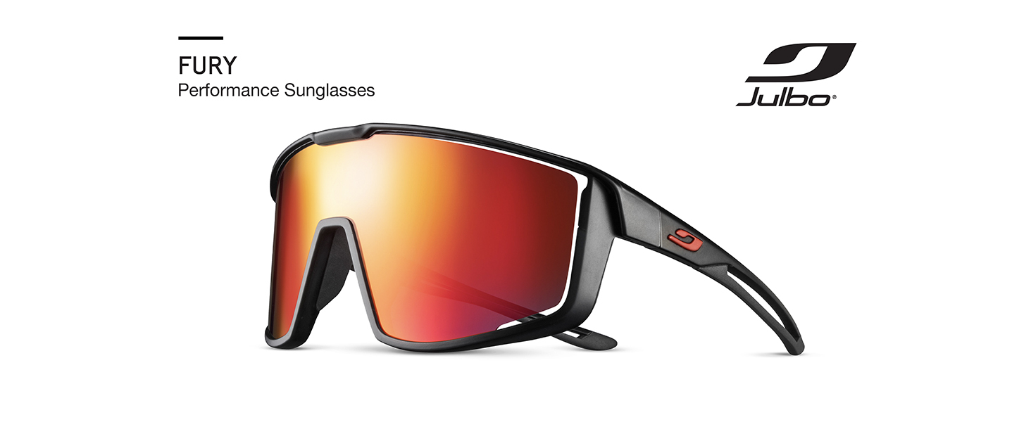 Amazon.com: Julbo Fury Sunglasses, White Frame, Blue Spectron 3