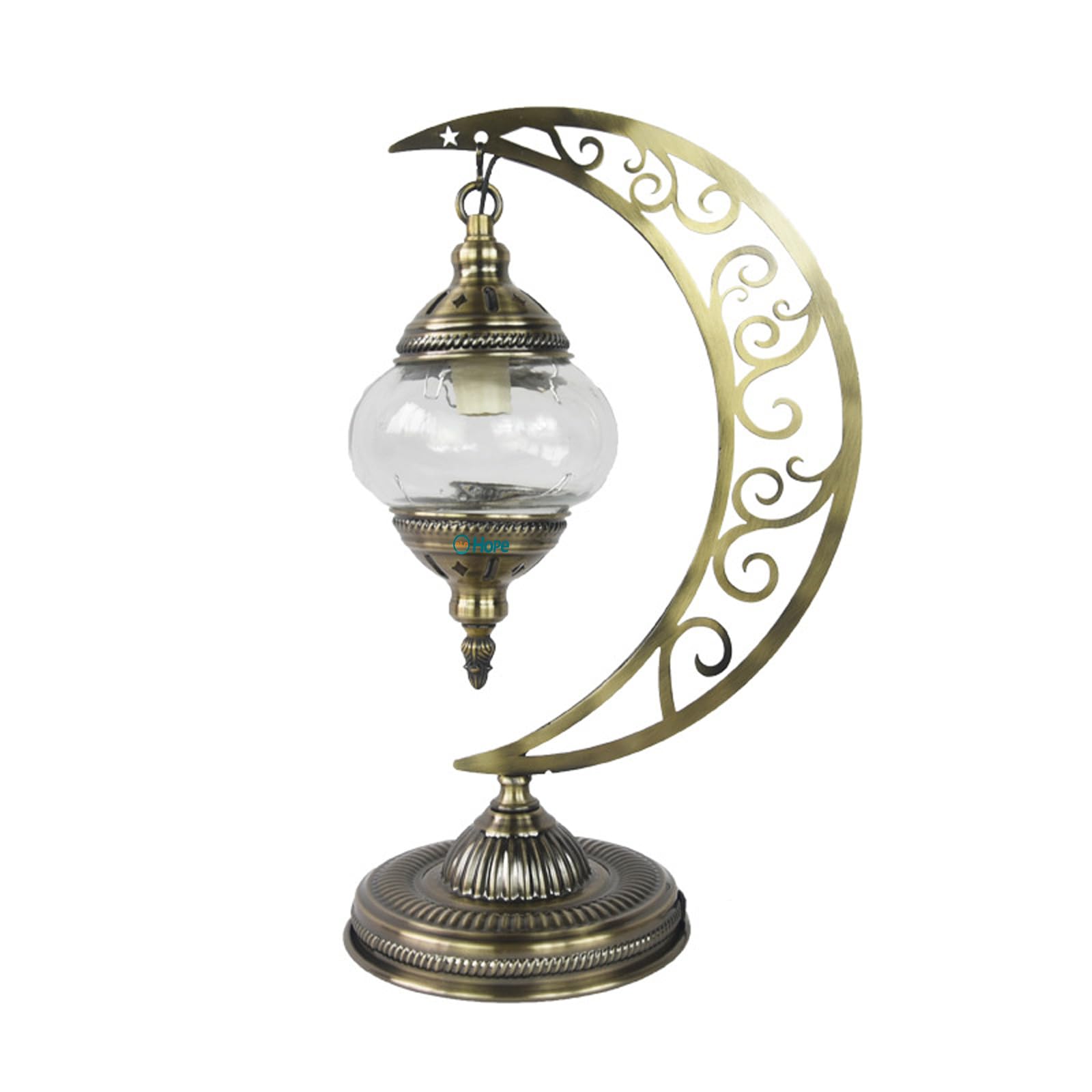 Turkish Handmade DIY Materials Plain Table Lamp, Moroccan Mosaic Embryo Table Lamp, Portable Desk Bedside Glass Lamp with Vintage Lamp Shade for Couples Parent-Child