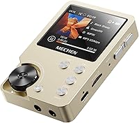 MECHEN M30 HiFi MP3 Player: Lossless DSD High-Res Audio, 64GB Card, 25Hr Battery - Gold Portable DAP