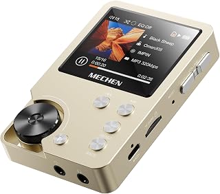 MECHEN M30 HiFi MP3 Player: Lossless DSD High-Res Audio, 64GB Card, 25Hr Battery - Gold Portable DAP