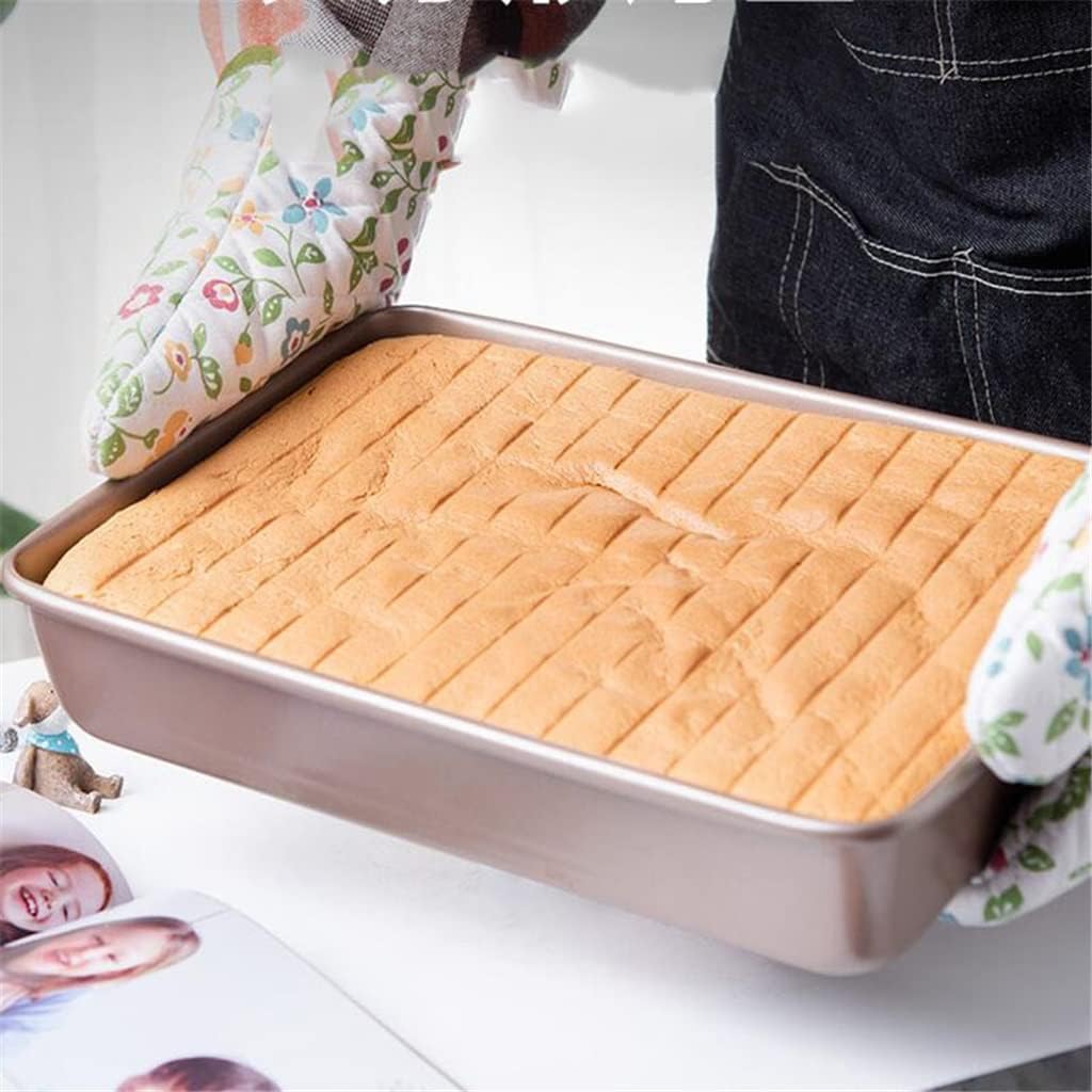 3 Pieces Rectangular Baking Tray Non-Stick Metal Cake Bread Baking Pan Form for Oven Bakeware