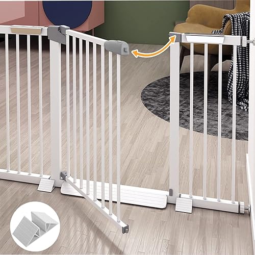 Miniatura 4 de 6 pies de soporte para puerta de aislamiento de puerta de mascotas, refuerzo triangular de plástico, panel de valla de puerta de perro de pie para