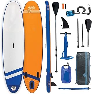 Stand Up Paddle Board kit. Air Pump with Pressure Gauge Adjustable Aluminium Floating Paddle Repair Kit Heavy Duty Rucksack Premium
