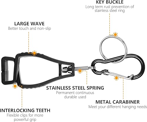 Miniatura 3 de 20 clips para guantes, clips para cinturón de guantes, clip de seguridad para el trabajo, clip para soporte de guantes, soporte de clip para guantes