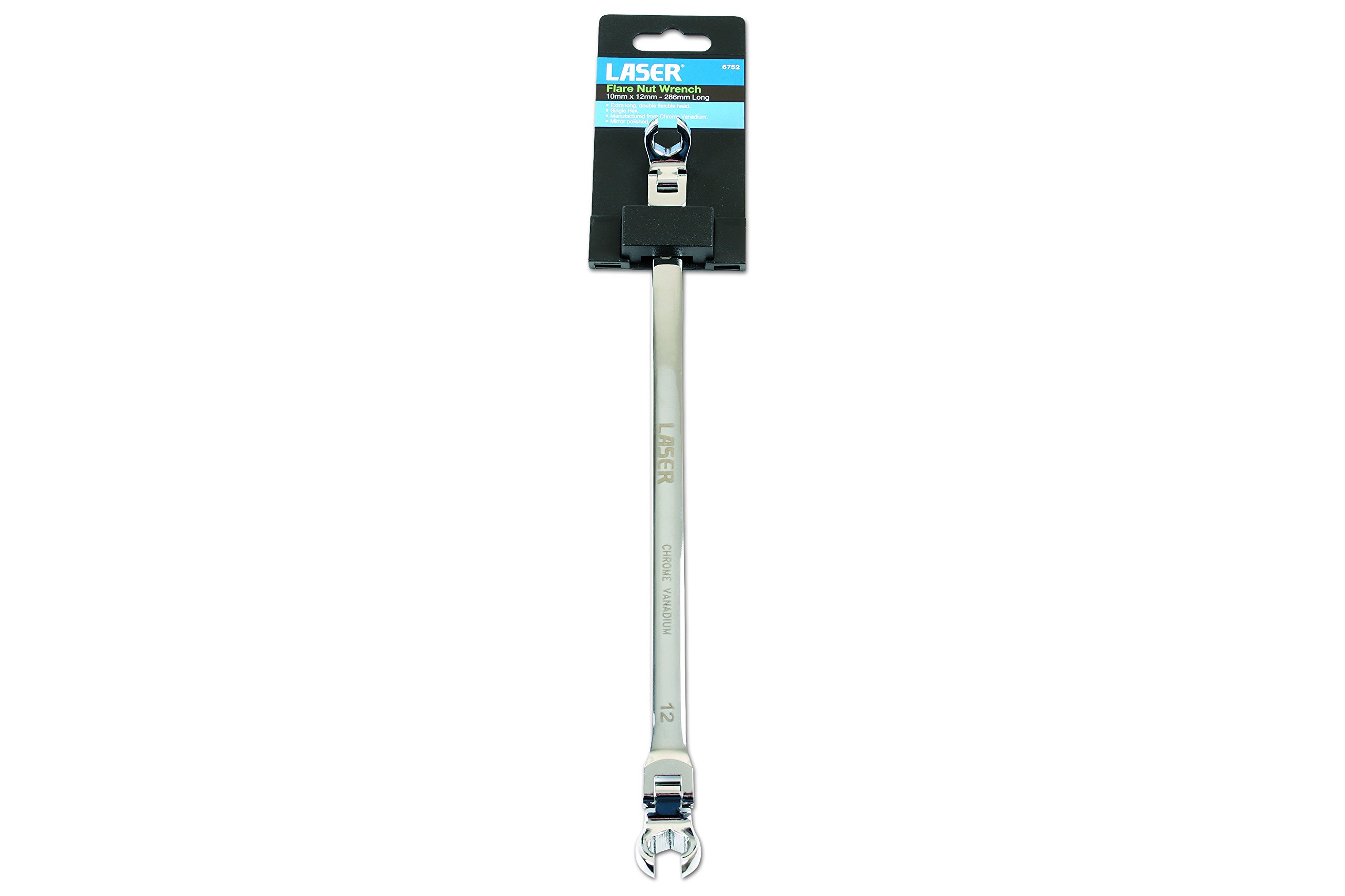 Clé à tuyauter extra-longue Laser 6752 de 10 x 12mm pour écrous coincés