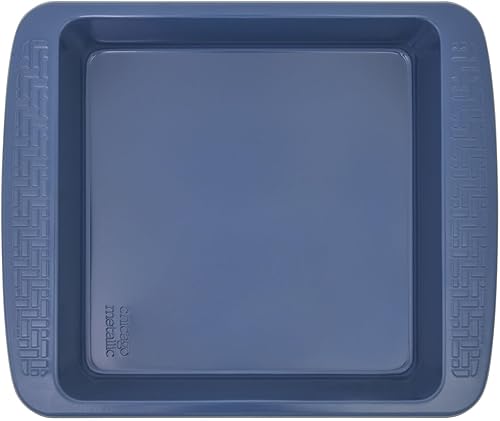 Miniatura 6 de Chicago Metallic Sartén cuadrada antiadherente para todos los días, perfecta para pasteles cuadrados, brownies y mucho más. 9 pulgadas, azul