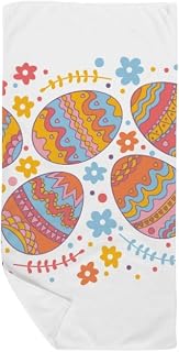 DIYthinker Festival de Pascua Religión baño de Color de Huevo Toalla Suave paño de Facecloth 35X70Cm