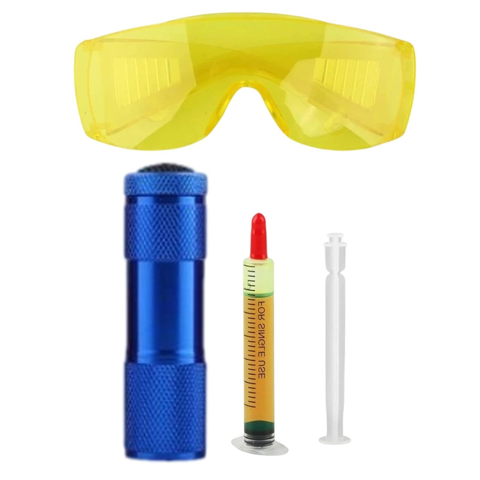 Lampada di rilevamento delle perdite UV, torcia di protezione precisa, rilevamento perdite d'aria, per motori, frigoriferi, elettrodomestici, diesel, trasmissioni, evaporatori, compressori