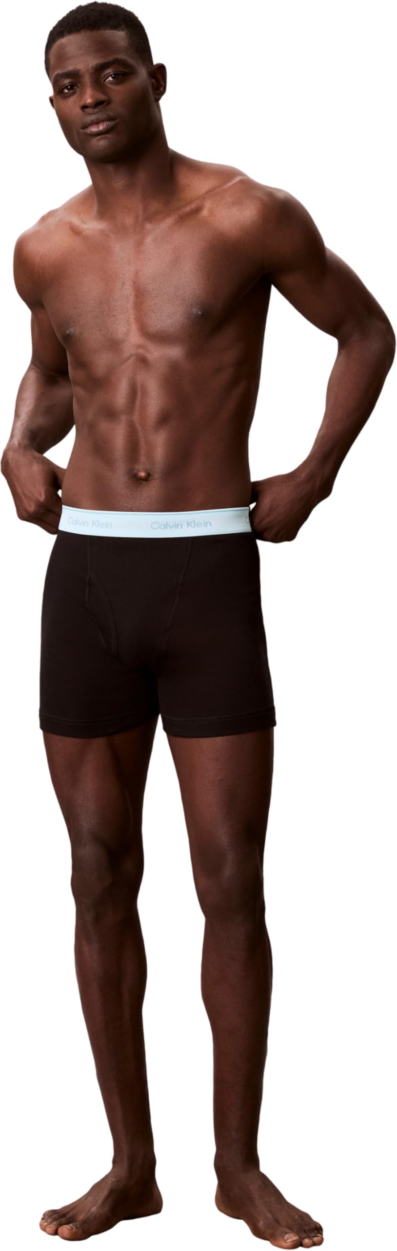 Calvin Klein Uomo Slip Boxer Confezione da 5 in Cotone, Nero (Black Bodies W/Black/Niagara Falls), S