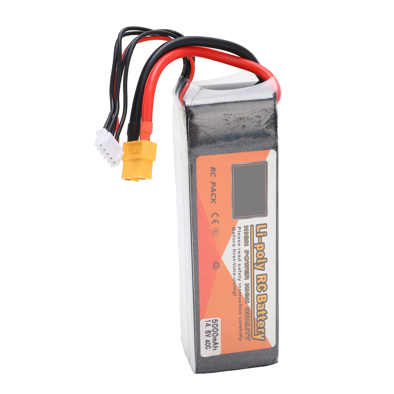 Batería de litio de larga duración 14,8 V 5000 mAh 40c para FPV Racing Drone y RC Quadcopter Máxima Energía Conversión Batería de Litio