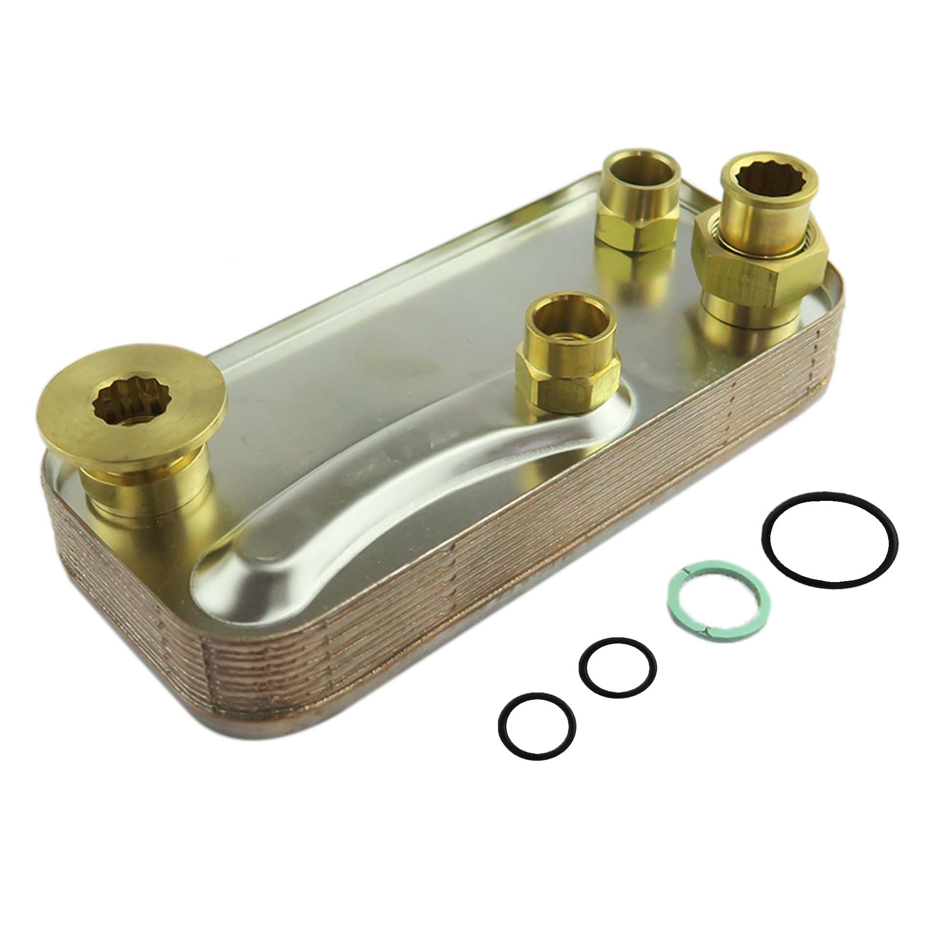 Hts Heat Exchanger Compatible With Worcester Bosch 24Cdi 26Cdi & Rx2 Rsf & 26Cdi Xtra Domestic Plate Heat Exchanger With Seal O'rings Kit 87161429000