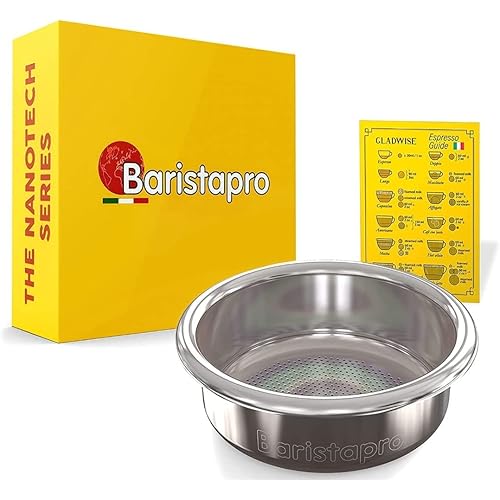 58mm IMS Basket | Double Portafilter Upgrade, 2 Cup (20g) with NanoQuartz Coating, Precision Carved Holes, Ridgeless | for BaristaPro Breville Gaggia (Fits Most 58mm kits)