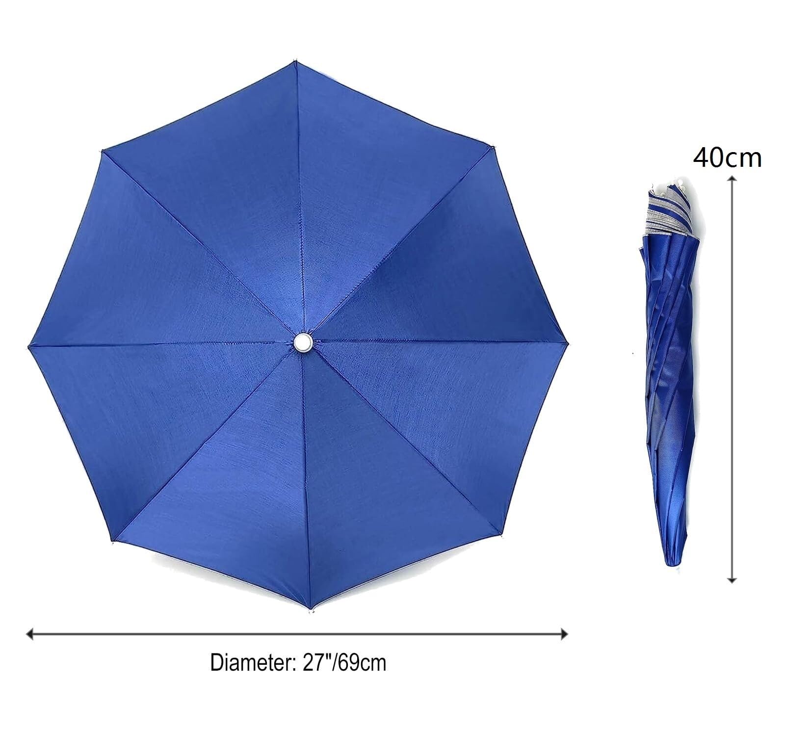 Nylonowy parasol wędkarski | Wielokolorowe zajęcia na świeżym powietrzu 69 cm: składany parasol