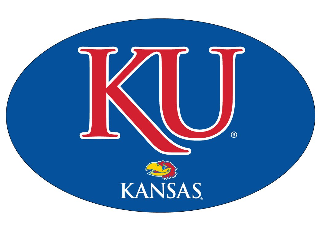 Kansas Jayhawks Oval Magnet Single Officially Licensed Collegiate Product