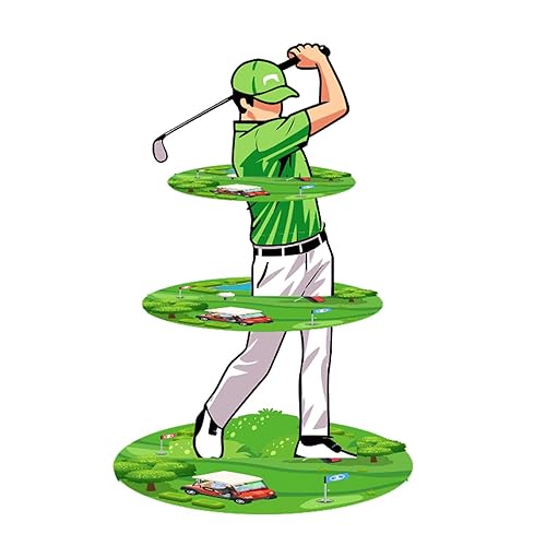 3 Tiers Golf Cupcake Stand Treat Display Cake Holder for