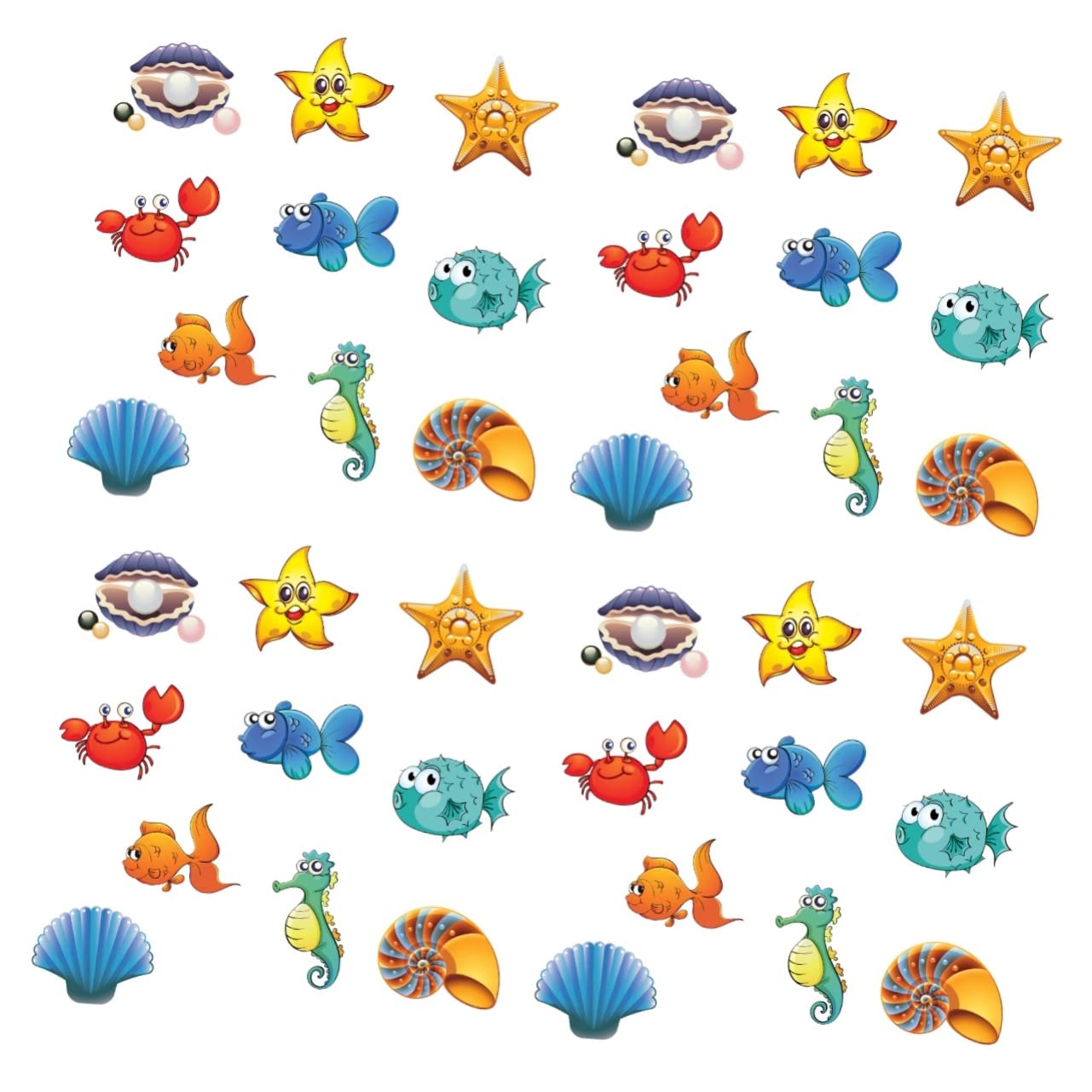 FOMIYES 4juegos Pegatinas Antideslizantes De Animales Marinos para Baño Decoración Infantil para Bañera Fáciles De Pegar y Quitar Diseño Atractivo