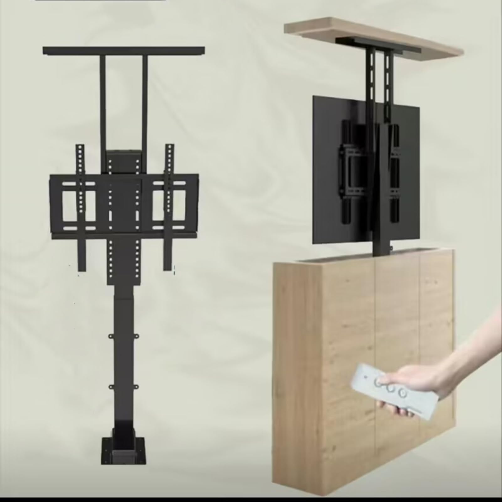 para Soporte De TV Eléctrico De 42-70 Pulgadas, Elevador De TV Eléctrico Telescópico con Soporte De TV De Elevación Automática, Se Puede Ocultar En El Soporte De TV Motorizado del Gabinete