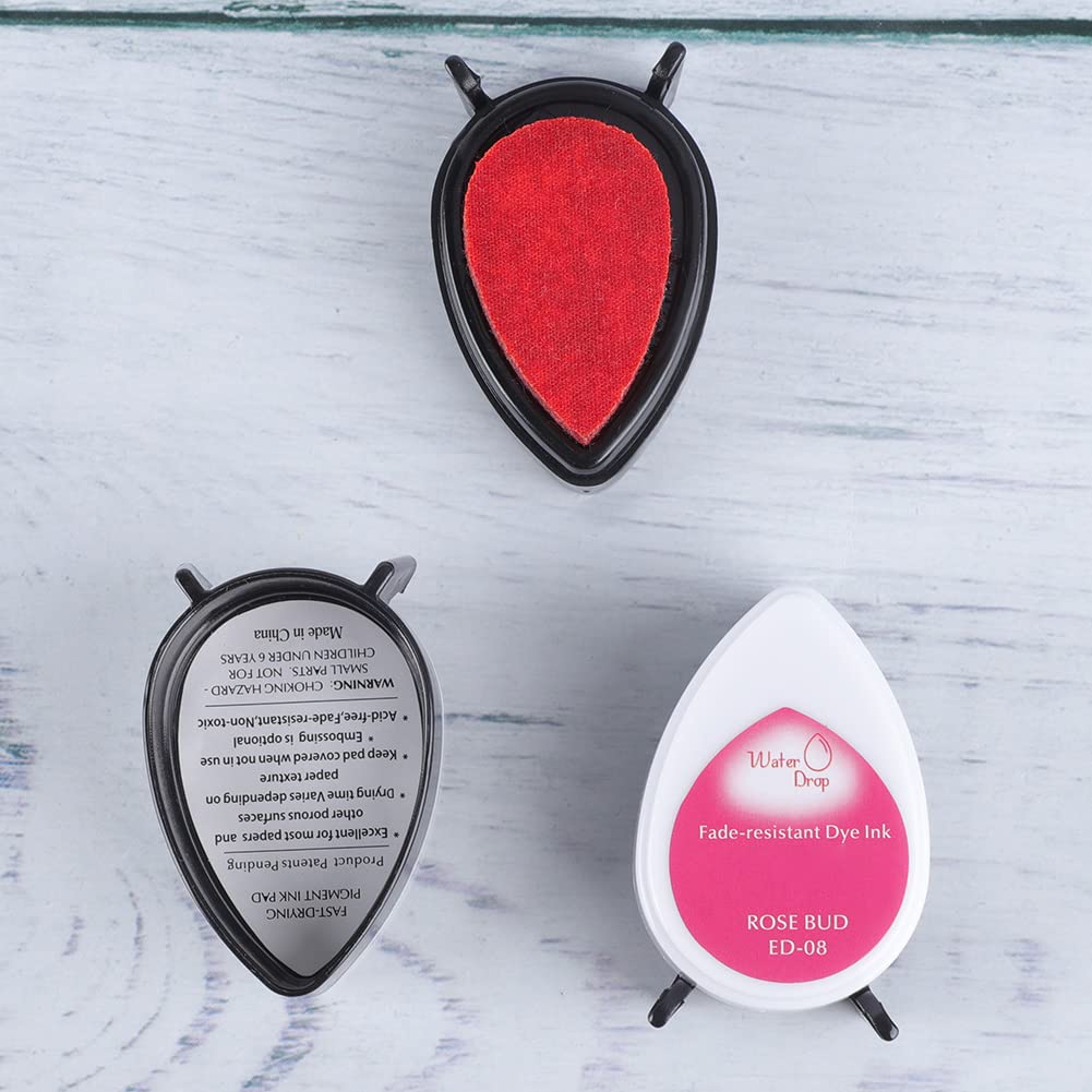 Tamponi di inchiostro artigianali, timbri fai da te, timbri di inchiostro artigianali colorati, confezione da 36 per tessuto, legno, carta, scrapbooking