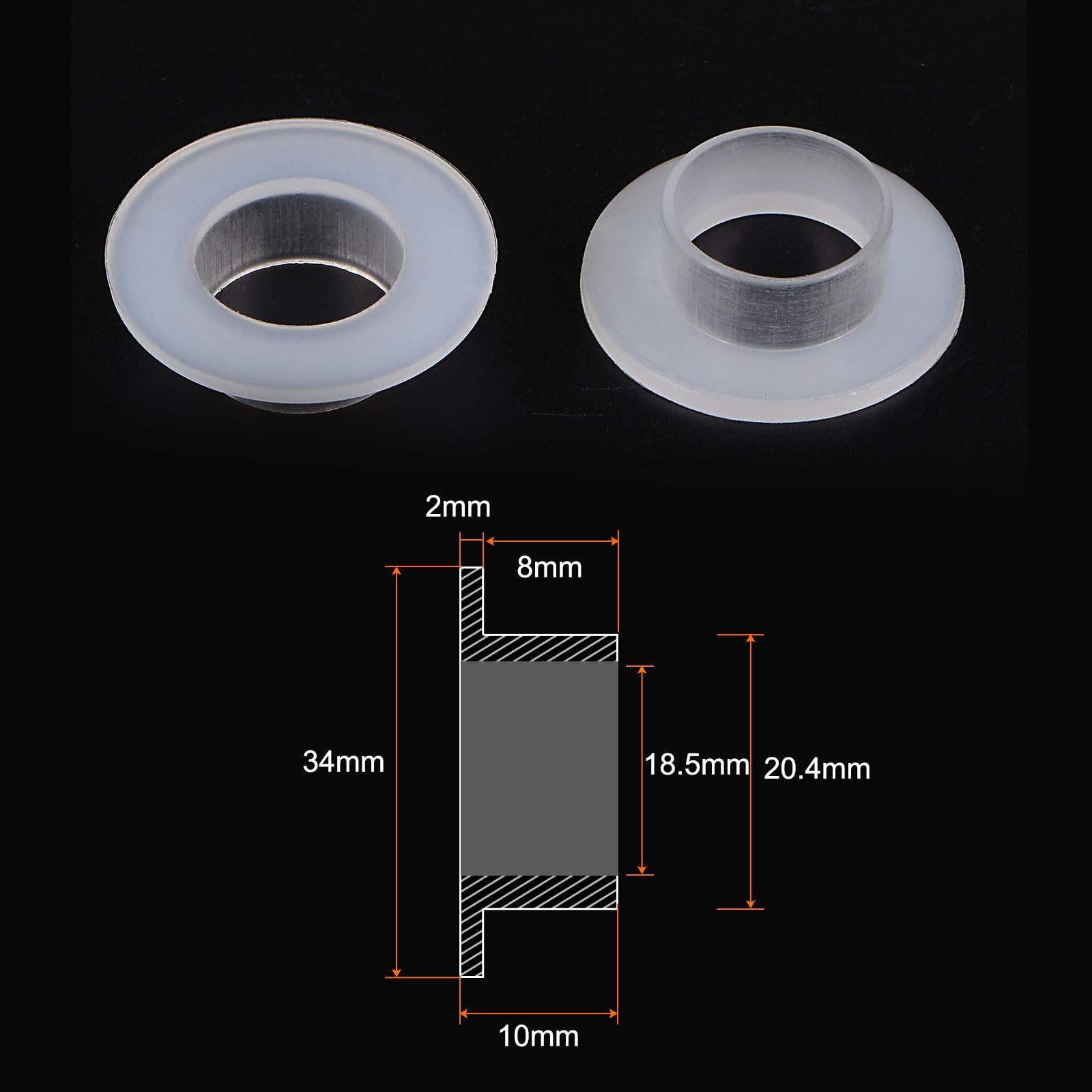 Lot De 2 Coussinets à Bride Bronze Auto-Lubrifiants | Alésage 16mm X OD 20mm | Pour Machines Industrielles & Équipements Mécaniques