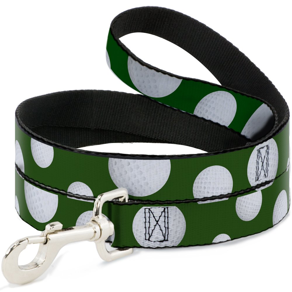 Laisse pour animal domestique Buckle-Down anti-noeuds à motif golf vert et blanc